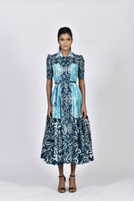 Ocean print shirt dress | Soham Earth