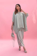 Masbah Green CO-ORD SET with Dhoti Skirt | Prahnaaya