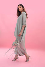 Masbah Green CO-ORD SET with Dhoti Skirt | Prahnaaya
