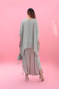Masbah Green CO-ORD SET with Dhoti Skirt | Prahnaaya