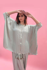 Masbah Green CO-ORD SET with Dhoti Skirt | Prahnaaya