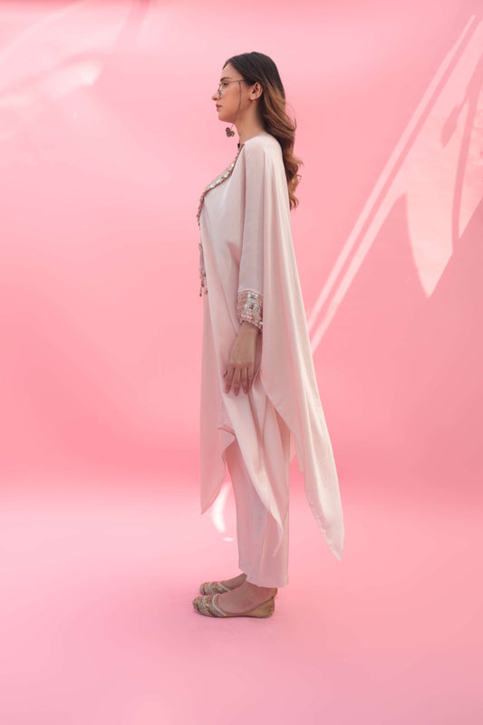 MISH Pink Kaftan Set with Pant | Prahnaaya