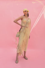 Yami Lemon Blouse Set with Skirt & Cape | Prahnaaya