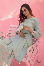 Saakura Green Indo-western Top with Dhoti Skirt | Prahnaaya