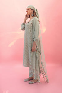 Mahi Green Kurta Set with Pant & Dupatta | Prahnaaya