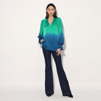 Hanako ombre top - Green Blue | Linetribe