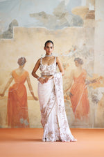 IVORY FLORAL SAREE SET | Aashima Behl