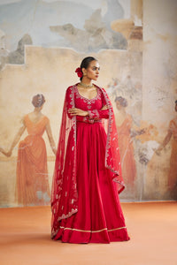 RED ANARKALI SET | Aashima Behl