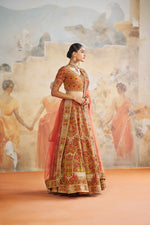 RUST ORANGE LEHENGA SET | Aashima Behl