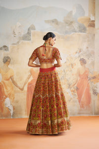 RUST ORANGE LEHENGA SET | Aashima Behl