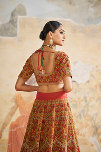 RUST ORANGE LEHENGA SET | Aashima Behl