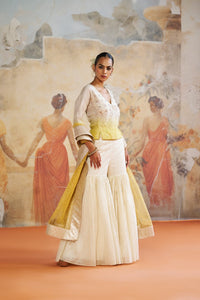 YELLOW KEDIA SHORT KURTA SET | Aashima Behl