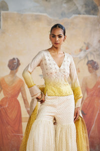 YELLOW KEDIA SHORT KURTA SET | Aashima Behl