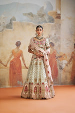 GREEN ZARDOZI LEHENGA SET | Aashima Behl