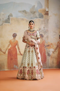 GREEN ZARDOZI LEHENGA SET | Aashima Behl