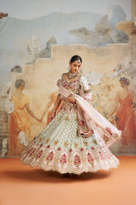 GREEN ZARDOZI LEHENGA SET | Aashima Behl
