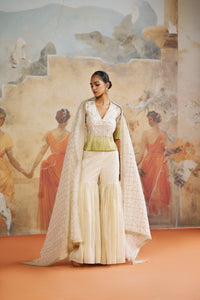 GREEN KEDIA SHORT KURTA SET | Aashima Behl