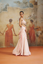 BLUSH PINK LEHENGA SAREE | Aashima Behl