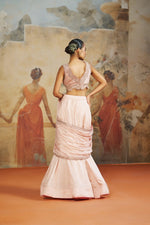 BLUSH PINK LEHENGA SAREE | Aashima Behl