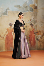 BLACK VELVET LEHENGA SET | Aashima Behl
