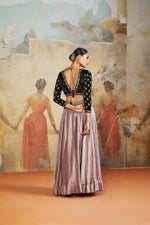 BLACK VELVET LEHENGA SET | Aashima Behl