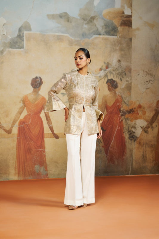 GOTA PEPLUM JACKET SET | Aashima Behl