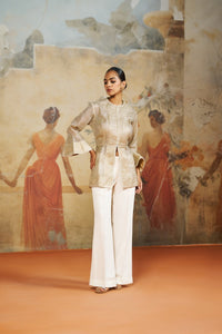 GOTA PEPLUM JACKET SET | Aashima Behl