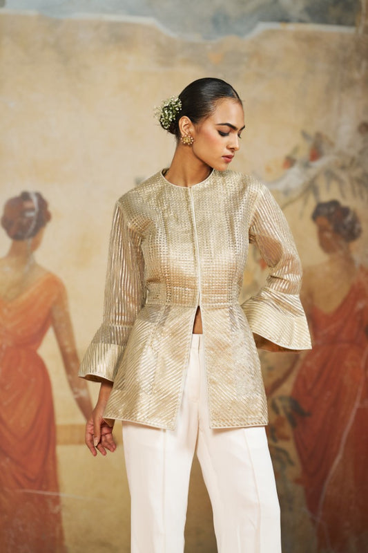 GOTA PEPLUM JACKET SET | Aashima Behl