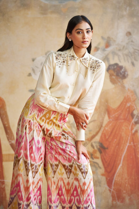 JEWELED SHIRT COORD SET | Aashima Behl