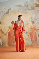 TANGERINE JEWELED KAFTAN | Aashima Behl