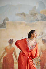 TANGERINE JEWELED KAFTAN | Aashima Behl