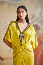 OLIVE JEWELED KAFTAN | Aashima Behl
