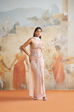 JEWELED PEACH CORSET SET | Aashima Behl