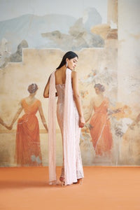 JEWELED PEACH CORSET SET | Aashima Behl