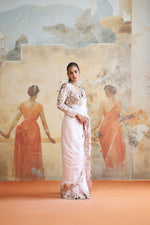 ROSE GOLD FLORAL SAREE SET | Aashima Behl