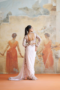 ROSE GOLD FLORAL SAREE SET | Aashima Behl