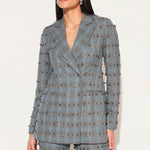 NOXIRA EMBROIDERED PANT SUIT - GREY | LINETRIBE