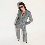 NOXIRA EMBROIDERED PANT SUIT - GREY | LINETRIBE
