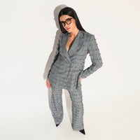 NOXIRA EMBROIDERED PANT SUIT - GREY | LINETRIBE