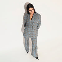 NOXIRA EMBROIDERED PANT SUIT - GREY | LINETRIBE