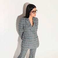NOXIRA EMBROIDERED PANT SUIT - GREY | LINETRIBE