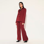 SOLIRA PANT SUIT SET - MAROON | LINETRIBE