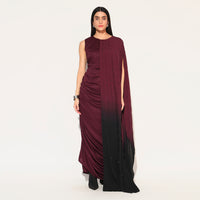 CALLISTRA GOWN -MAROON | LINETRIBE