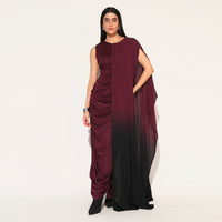 CALLISTRA GOWN -MAROON | LINETRIBE