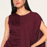CALLISTRA GOWN -MAROON | LINETRIBE