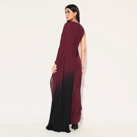 CALLISTRA GOWN -MAROON | LINETRIBE