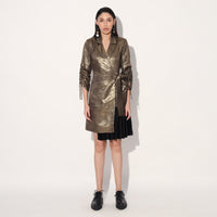 Nebula gold wrap jacket dress - Gold | Linetribe
