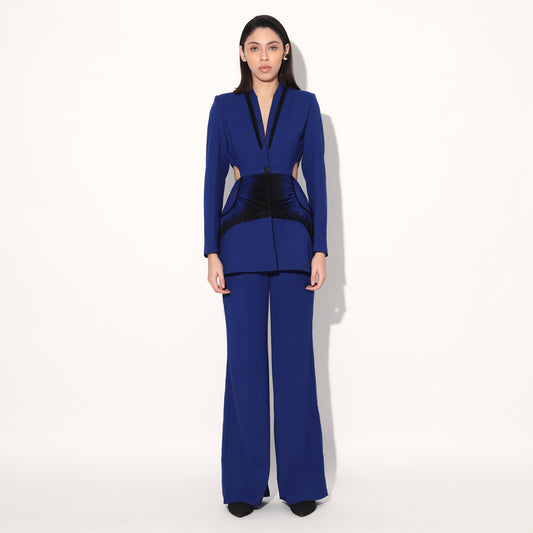 COSMIC CUT AWAY PANT SUIT - Blue | Linetribe