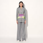 COSMIC CUT AWAY PANT SUIT - Grey | Linetribe