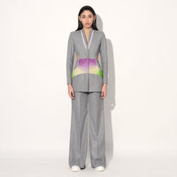 COSMIC CUT AWAY PANT SUIT - Grey | Linetribe
